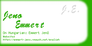 jeno emmert business card